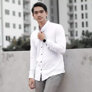 KEMEJA PRIA POLOS LENGAN PANJANG KATUN FORMAL CASUAL SLIMFIT PREMIUM DISTRO KERJA TERMURAH 1