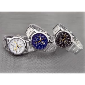 Jam Tangan Pria Wanita Sport Chrono Variasi Rantai Geneva Jam Tangan Stainless Steel Murah Kualitas Premium 1