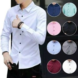 Kemeja Polos Pria Slimfit Premium Kasual Formal Kerja Kantor