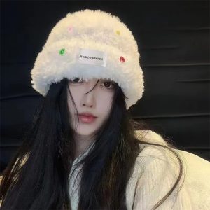 Topi Kupluk Bulu-bulu Halus Tebal Woman Hats Model Terbaru D-21 1