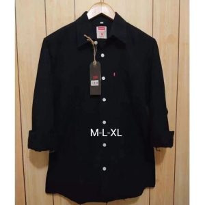 Kemeja Polos Pria Premium Lengan Panjang Termurah Warna Hitam Putih Navy Maron Abu Sage Army