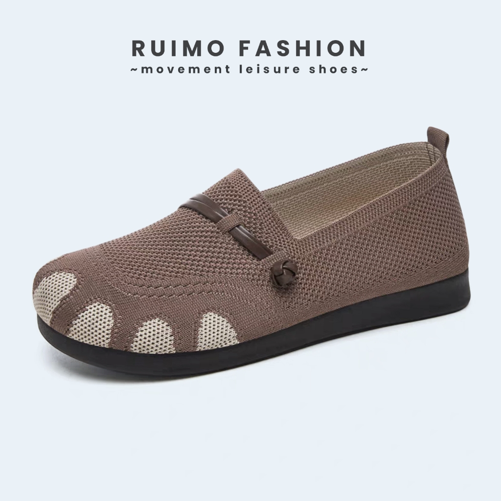 Sepatu Slip ON Baru Bahan Karet Sepatu Wanita Gaya Trendy dan Casual G-103