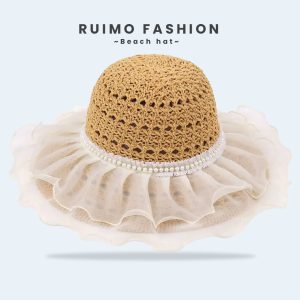 Ruimo Topi Wanita Fashion Rajut Renda Bersikulasi Super Elegan - A-82