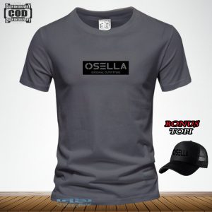 BELI BAJU GRATIS TOPI...!!! Kaos Distro Lengan pendek / Tshirt Distro Logo Osella Blok Text Hitam / Kaos Pria Dan Wanita Premium Quality 1