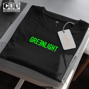 Baju Kaos Distro Gre3nlight Text Neon Premium Quality Kaos  Lengan Pendek T-Shrit Kaos Unisex Pria Wanita 1
