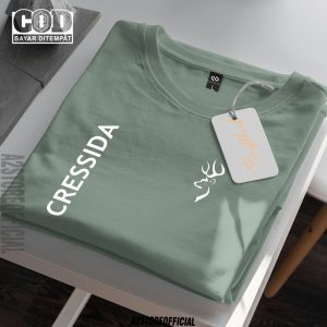 PROMO! Kaos Distro Cressida Kirka Text Putih Premium Kaos Oblong Cowok Kaos Pria Atasan Pria Kekinian Baju Oblong Murah Pria Dan Wanita