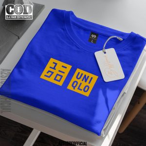 PROMO ...!!! Kaos Distro Uniqlo Blok Keren Text Gold Premium Kaos Oblong Cowok Kaos Pria Atasan Pria Kekinian Baju Oblong Murah Pria Dan Wanita