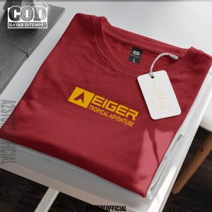 Baju Kaos Tshirt Lengan Pendek Pria Wanita / Kaos Tshirt Distro 3193r Eiger Tropi Text Gold / Baju Kaos Distro PriaWanita Premium Quality