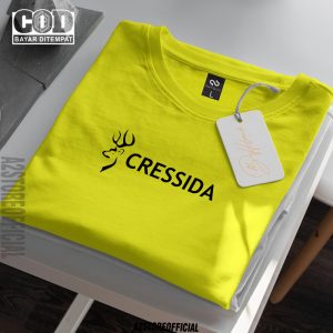 Baju Kaos Distro Cressida 02 Text Hitam Premium Quality Kaos  30s Lengan Pendek T-Shrit Koas Unisex Pria / Wanita 1