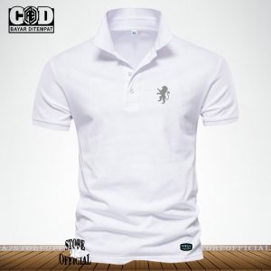 Kaos Polo Kerah Shirt Pria & Wanita !!! Polo Kerah Logo Giordano Silver Texk Silver / Baju Kaos Polo Kerah Shirt Distro Premium Quality