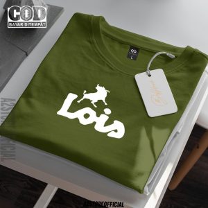 Get 1 PCS ( Promo ) Kaos Distro Lengan Pendek Lois Text Putih Kaos Terlaris Pria Dan Wanita Premium Quality Kaos Motif Lengan Pendek Terbaru