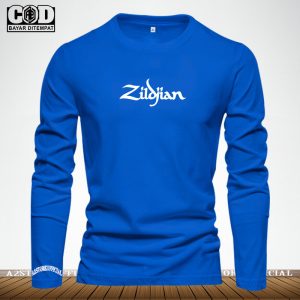 Baju Kaos Pria  Wanita Lengan Panjang / Tshirt Distro Logo Zildjian Text Putih / Baju Kaos Pria  Wanita Premium Quality