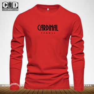 Baju Kaos Pria Wanita Lengan Panjang Tshirt Distro Logo Cardinal Texk Hitam Baju Premium Quality 1