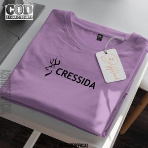 Baju Kaos Distro Cressida 02 Text Hitam Premium Quality Kaos  30s Lengan Pendek T-Shrit Koas Unisex Pria / Wanita