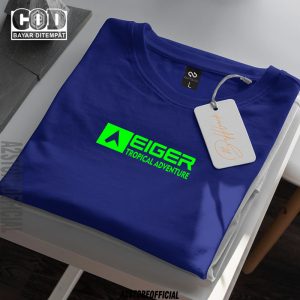 Eiger Baju Kaos Tshirt Lengan Pendek Pria Wanita / Kaos Tshirt Distro Eiger Tropi Text Stabilo I Baju Kaos Distro Pria Wanita Premium Quality 1