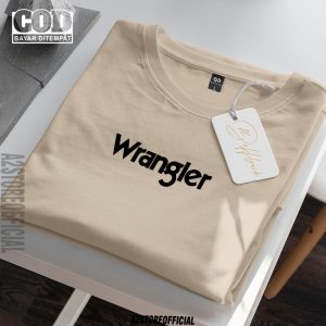 Baju Kaos Tshirt Lengan Pendek PriaWanita / Kaos Tshirt Distro Wrangler Text Hitam / Baju Kaos Distro Pria Wanita Premium Quality 1