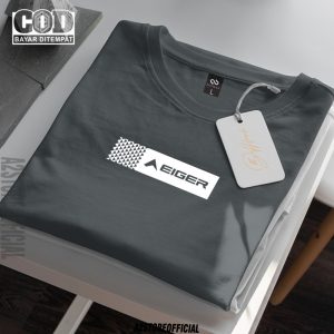 Baju Kaos Tshirt Lengan Pendek Pria Wanita I Kaos Tshirt Distro Eiger Sisik Text Putih I Baju Kaos Distro Pria Wanita Premium Quality