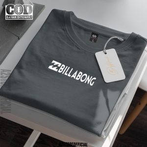 Baju Kaos Tshirt Lengan Pendek PriaWanita / Kaos Tshirt Distro Billabong Text Putih / Baju Kaos Distro Pria Wanita / Premium Quality 1