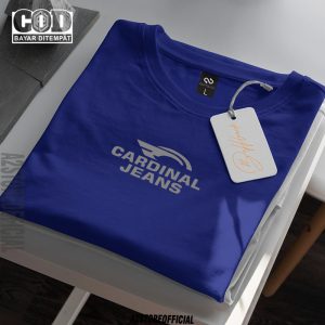 Baju Kaos Distro Cardinal Jeans Text Silver Premium Lengan Pendek T-Shrit Unisex Pria Wanita