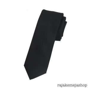 Dasi Hitam Panjang 125cm Ospek Kerja Kantor Katun