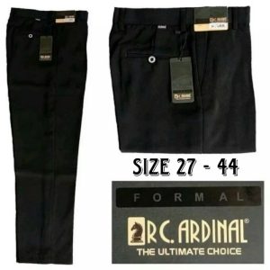 Celana Panjang Formal Pria Cardinal / Celana Kerja Hitam Pria Size 27 - 38 Big Size 39 - 44